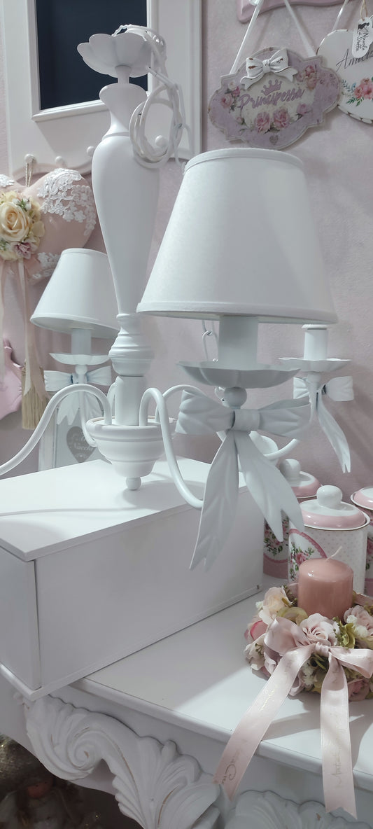 Lampadario shabby linea fiocco